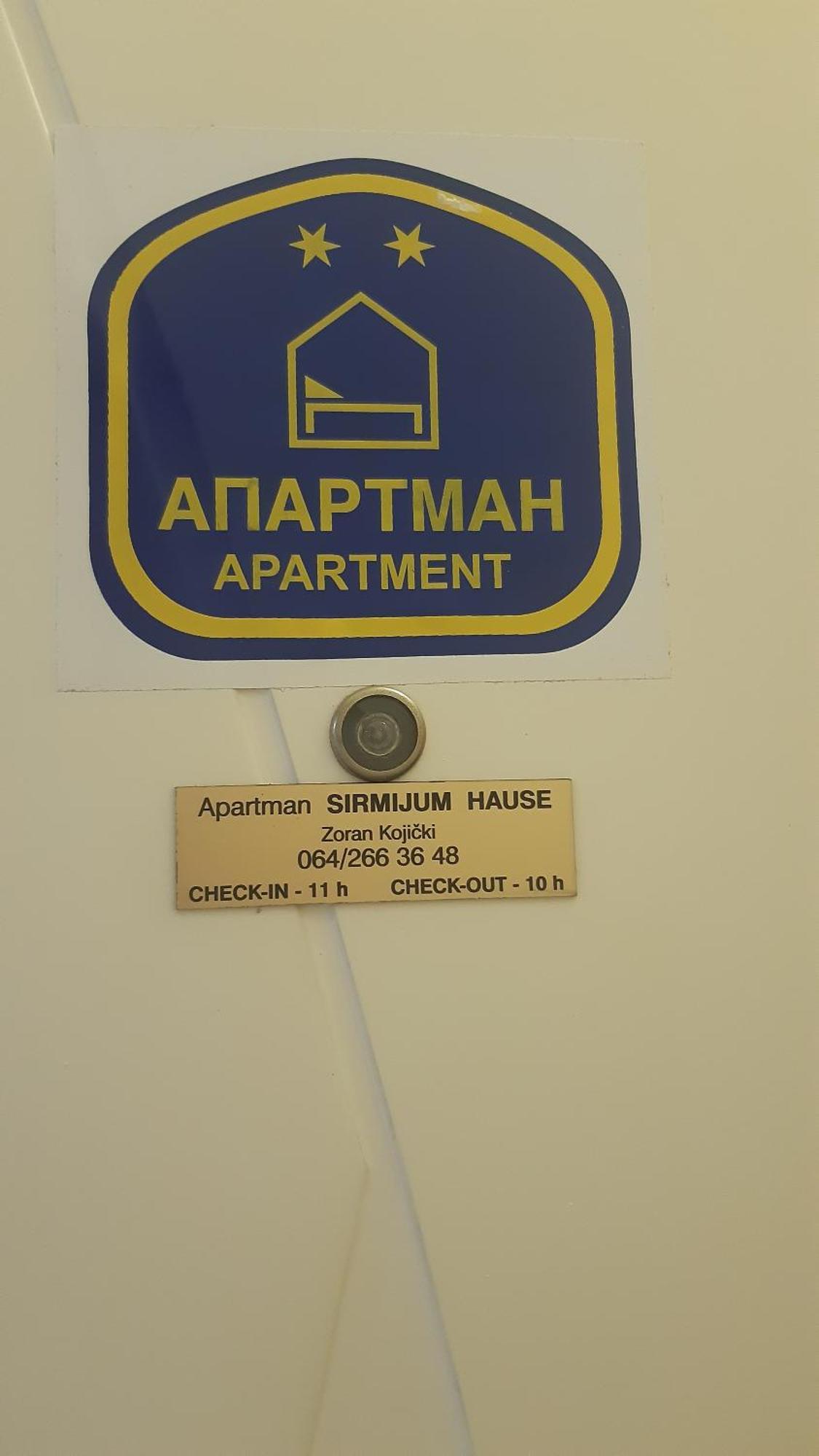 Ferienwohnung Sirmijum Hause Sremska Mitrovica Exterior foto